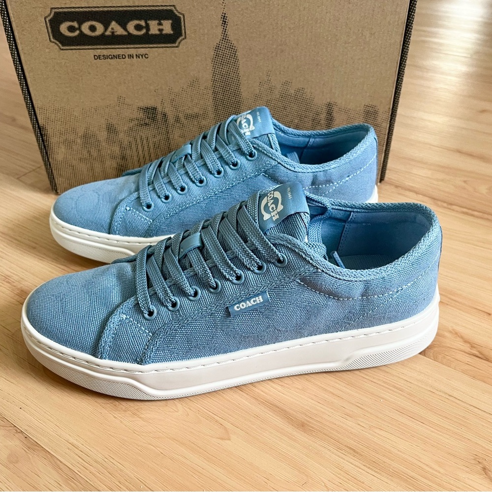 Coach Canvas Sneaker Bluebell Women 8.5 US B # CAS55 - Picture 4 of 11